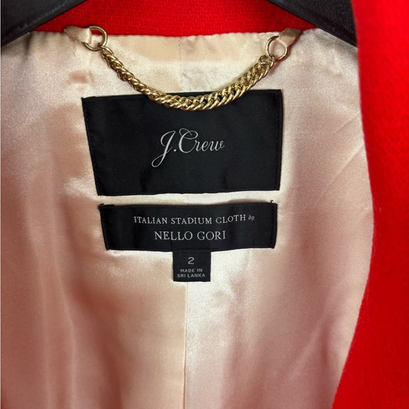 J. Crew Vibrant Red Cocoon Coat - Picture 5 of 6